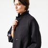 Neoprene Flower Coat in Black