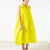 Balloon Cotton Dress in Yellow