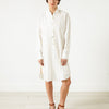 Pleated Sleeve Tunic in White