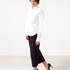 Wide Cropped Trouser in Black