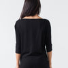 Boat Neck Top in Black
