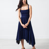 Ruched Party Dress in Navy