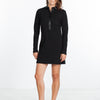 Fleece Jersey Dress in Black
