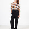 Contrast Cuff Pant in Black