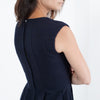 Pleated Rita Dress in Dark Navy