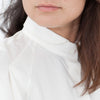 Trim Collar Poplin Blouse in Off White