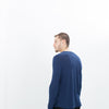 Cashmere Jersey Long Sleeve Tee in Navy