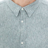 Kasuri Jersey Button-Up in Blue Grey