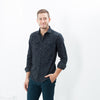 Western Arkansas Button-Up in Dark Hash Floral