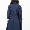 Sateen Trench in Navy