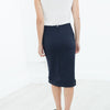 Contrast Zipper Skirt in Navy