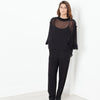 Poet Silk Sweater in Black