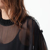 Poet Silk Sweater in Black