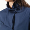 Full Collar Poplin Blouse in Navy