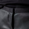 Leather Panel Trouser in Black