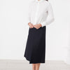 Tulle Pleat Skirt in Navy
