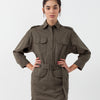 Belted Surplus Dress