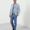 Seersucker Five Button Blazer