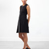 Neoprene Flower Dress in Black