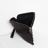 Roxanne Leather Clutch in Black