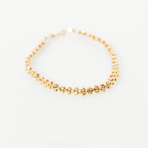 Lane Bead Bracelet in Gold Brass